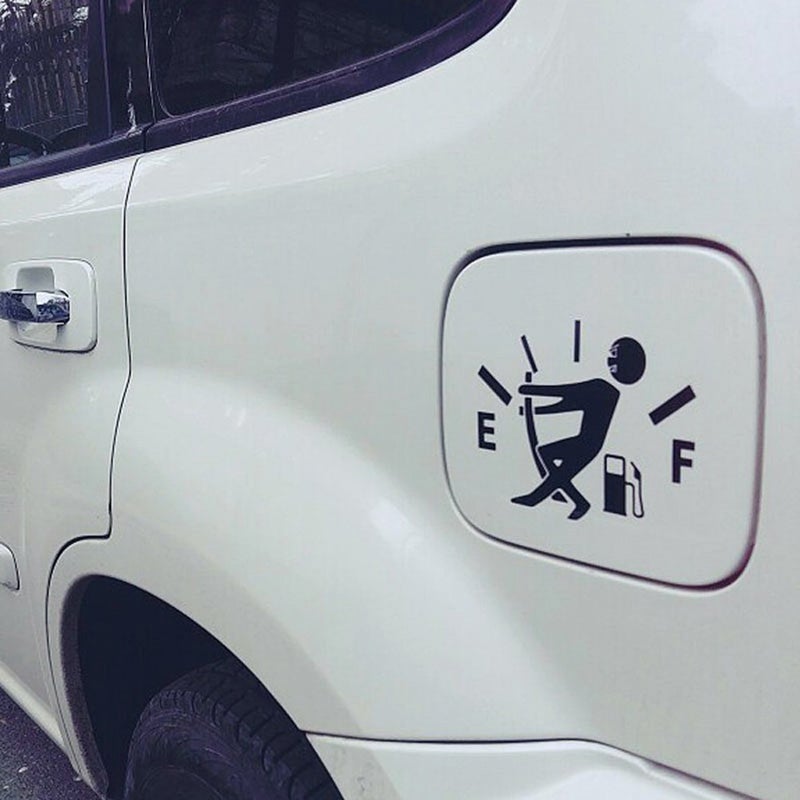 WINOMO Funny Car Stickers High Gas Consumption Decal Fuel Gage Empty Stickers (Black) - Image 4